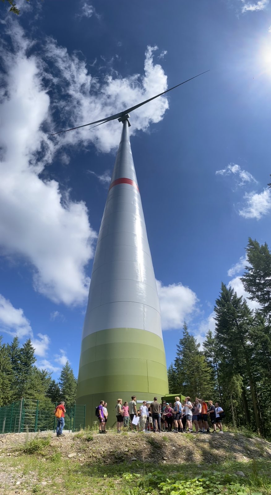 The scale of the wind turbine is impressive!